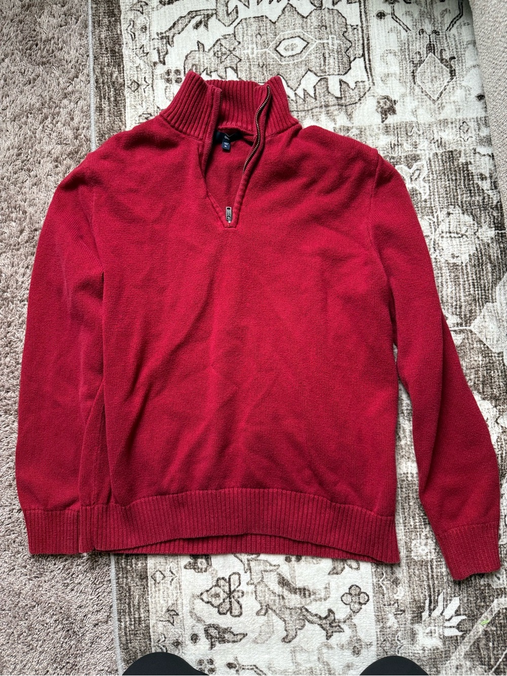 GAP Men's Red Half-Zip Pullover Sweater